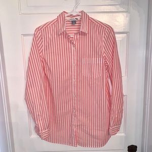 Women’s Coral Striped Old Navy Button Up Size S